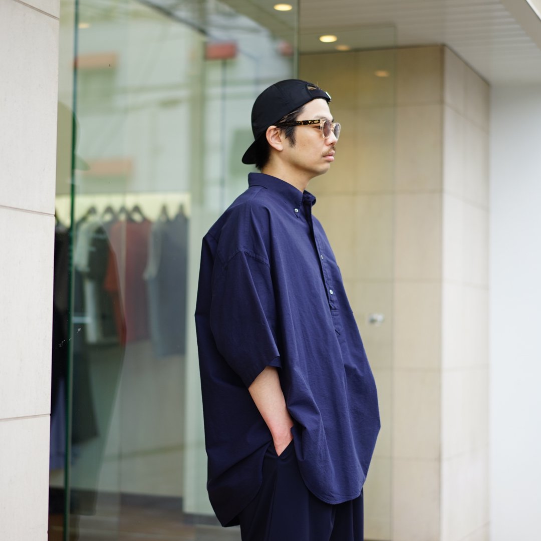 Graphpaper(グラフペーパー)Oxford S/S Oversized B.D Pullover Shirt 