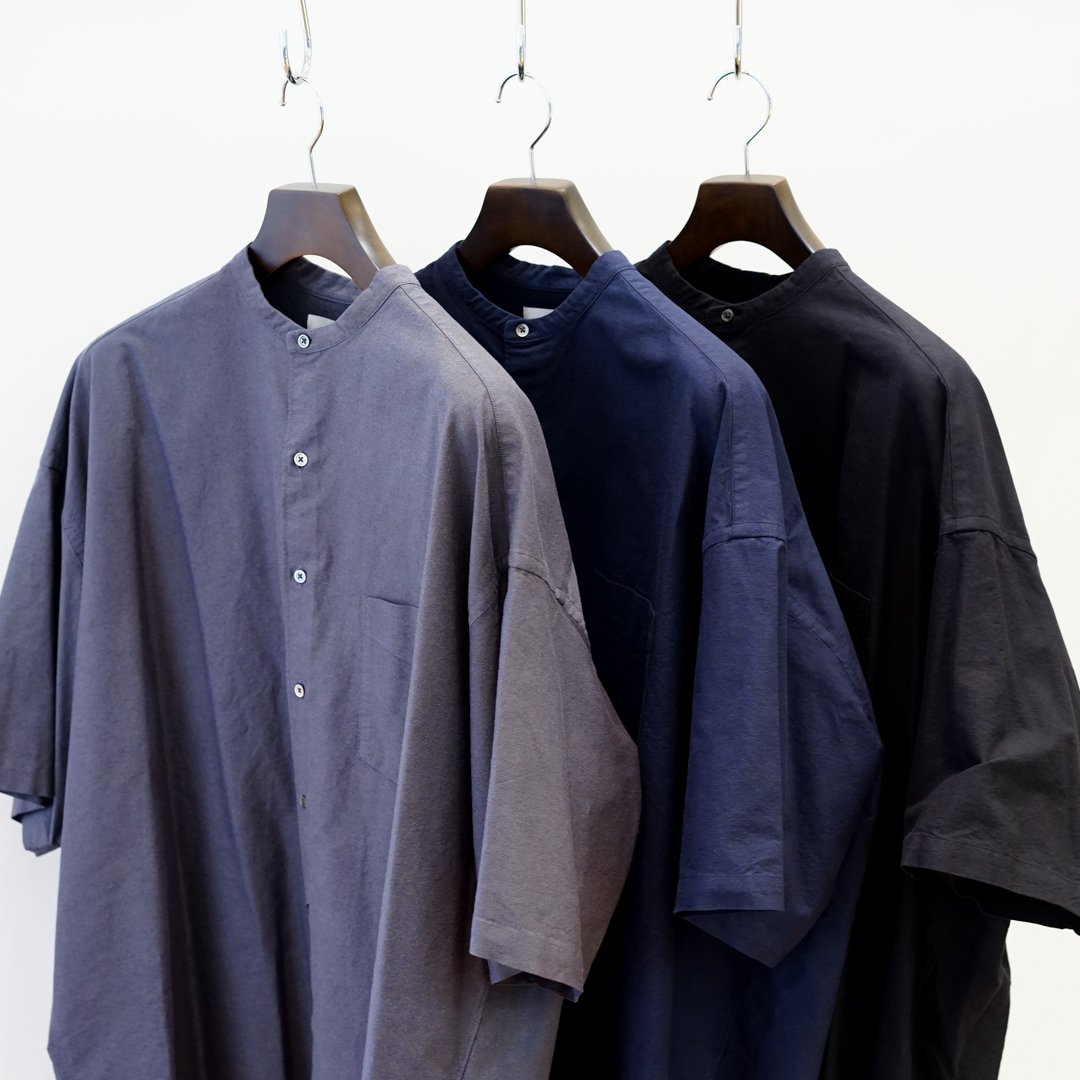 20SS Graphpaper グラフペーパー Oxford Oversized Band Collar Shirt 