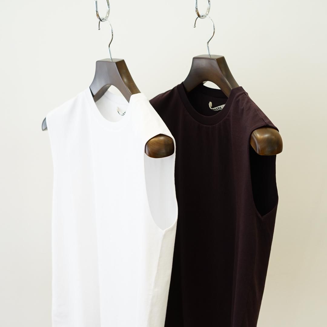 AURALEE / オーラリー 23SS A23ST03RT ORGANIC COTTON HIGH GAUGE JERSEY SLEEVELESS ノースリーブカットソー AURALEE / オーラリー 23SS A23ST03RT ORGANIC COTTON HIGH