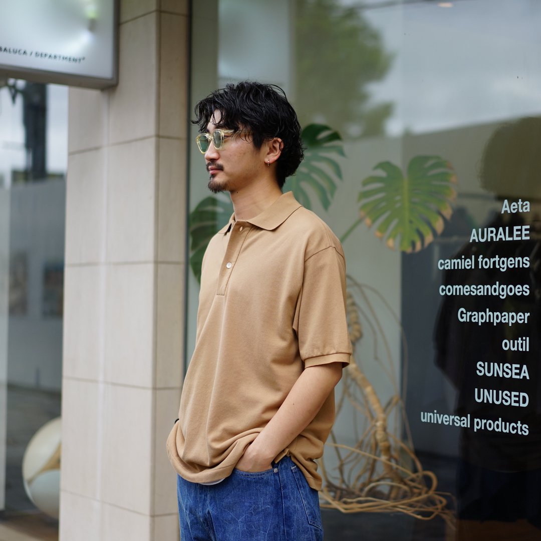 AURALEE(オーラリー)Super Fine Cotton Pique Big Polo(A23SP01SK)