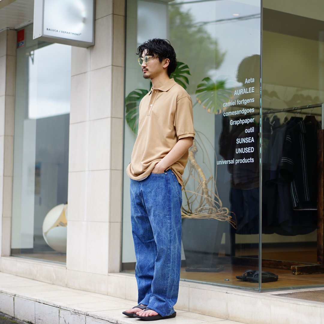 AURALEE(オーラリー)Super Fine Cotton Pique Big Polo(A23SP01SK)