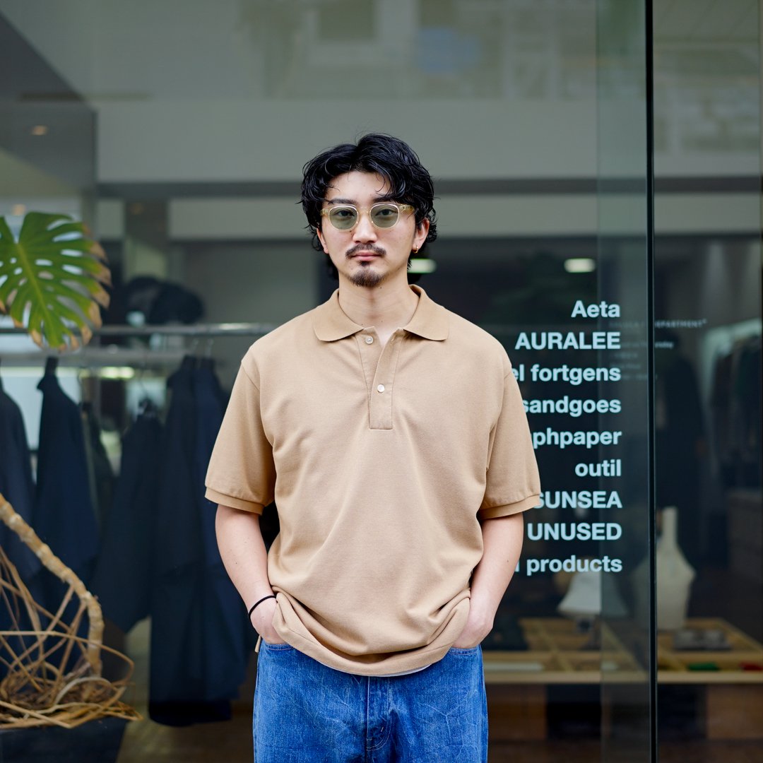 AURALEE(オーラリー)Super Fine Cotton Pique Big Polo(A23SP01SK)