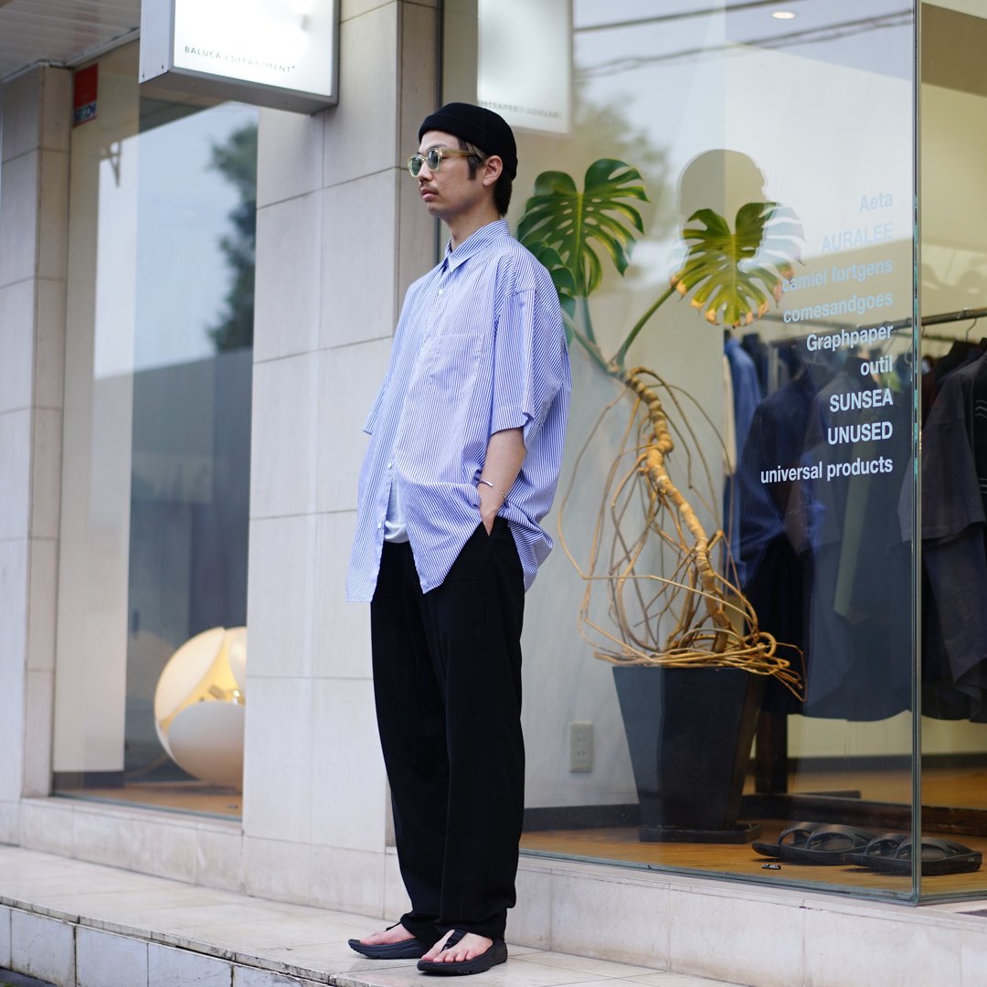 Graphpaper(グラフペーパー)Broad S/S Oversized Regular Collar Shirt