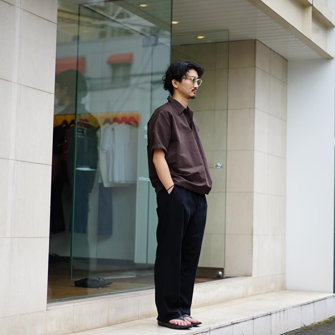 AURALEE(オーラリー)High Density Finx Linen Weather Half Sleeve ...