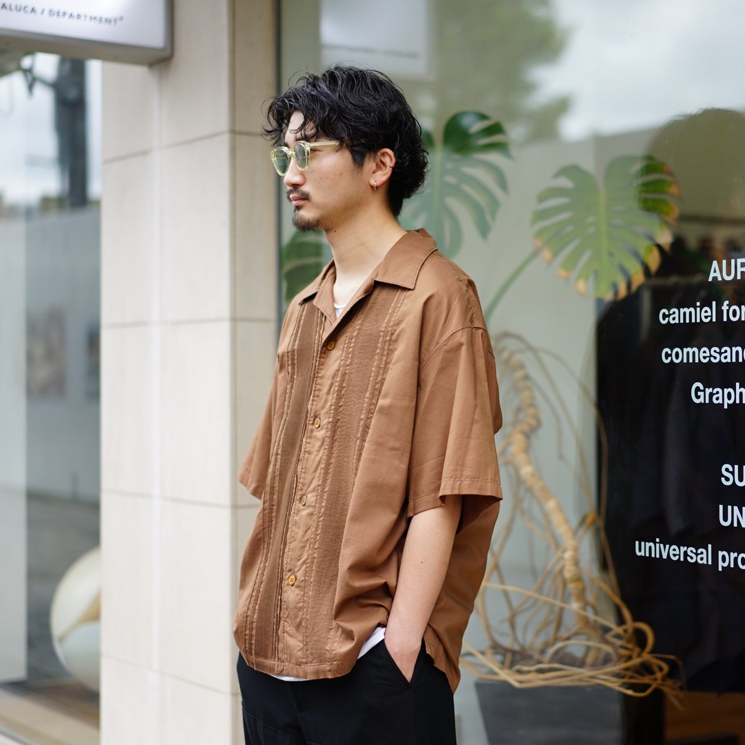 UNUSED(アンユーズド)Short Sleeve Pintuck shirt(US2341)/Brown