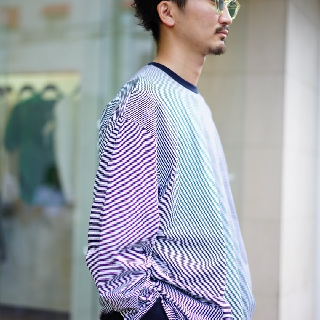 Graphpaper(グラフペーパー) Narrow Border L/S Tee(GU233-70117B)