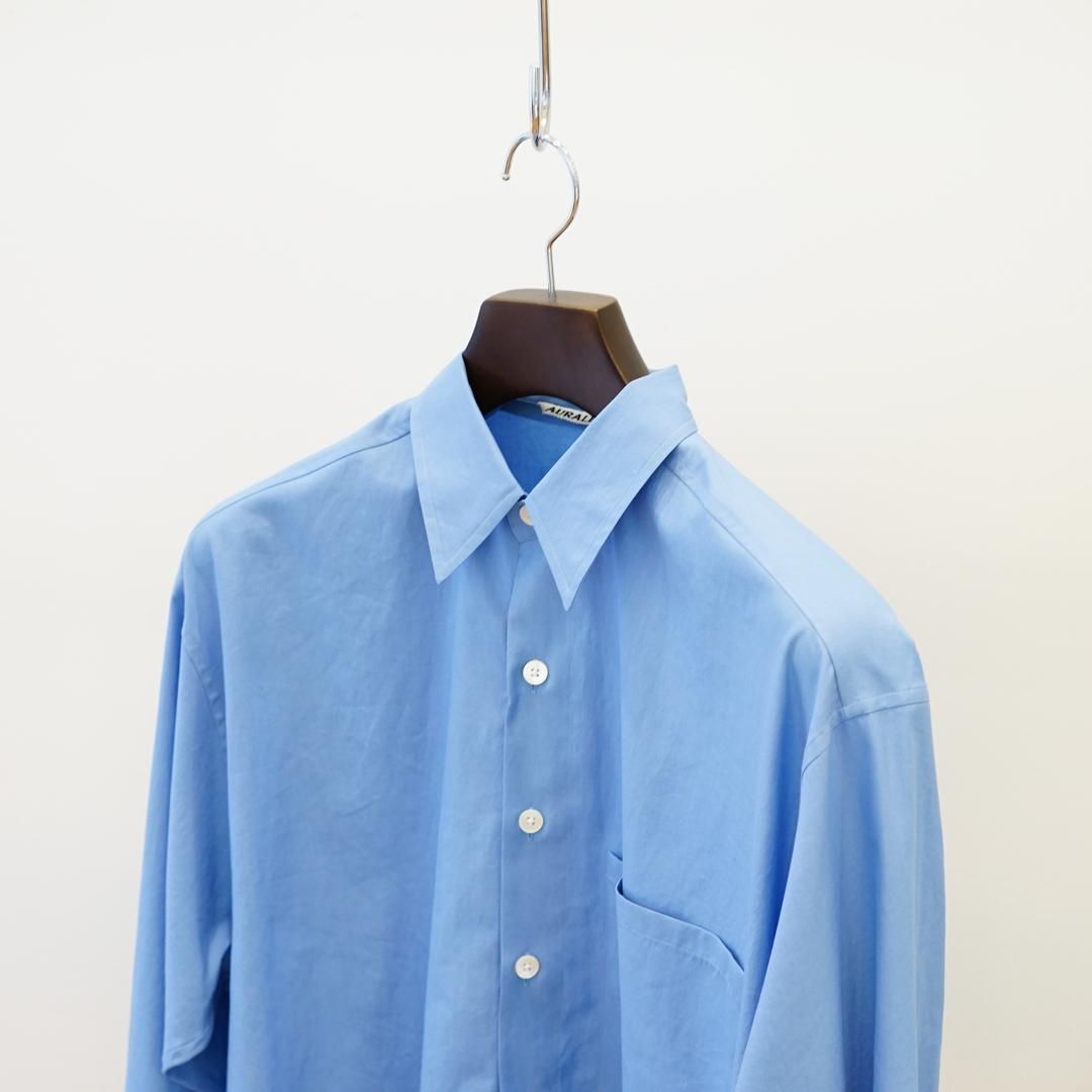 AURALEE(オーラリー)Washed Finx Twill Big Shirt(A23AS02TN)/Blue