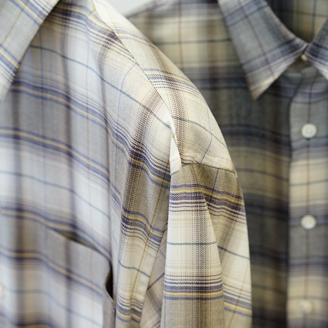 AURALEE(オーラリー)Super Light Wool Check Shirt(A23AS01LC)