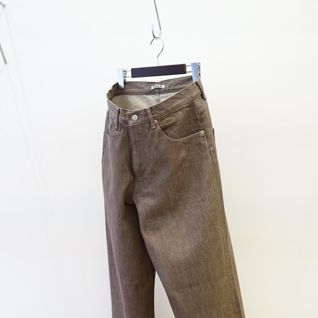 AURALEE(オーラリー)Hard Twist Brown Denim Wide Pants(A23AP03MD