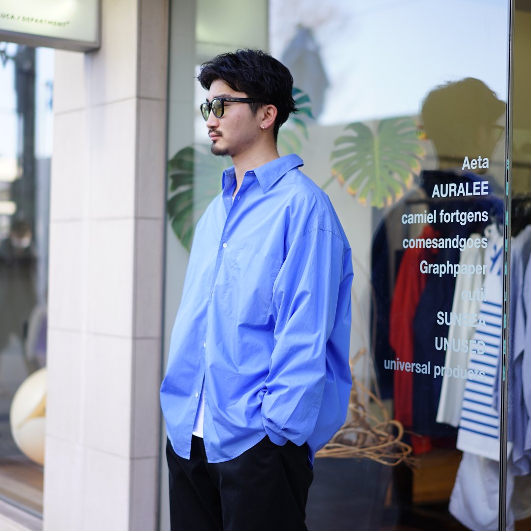 Graphpaper(グラフペーパー)Broad L/S Oversized Regular Collar Shirt