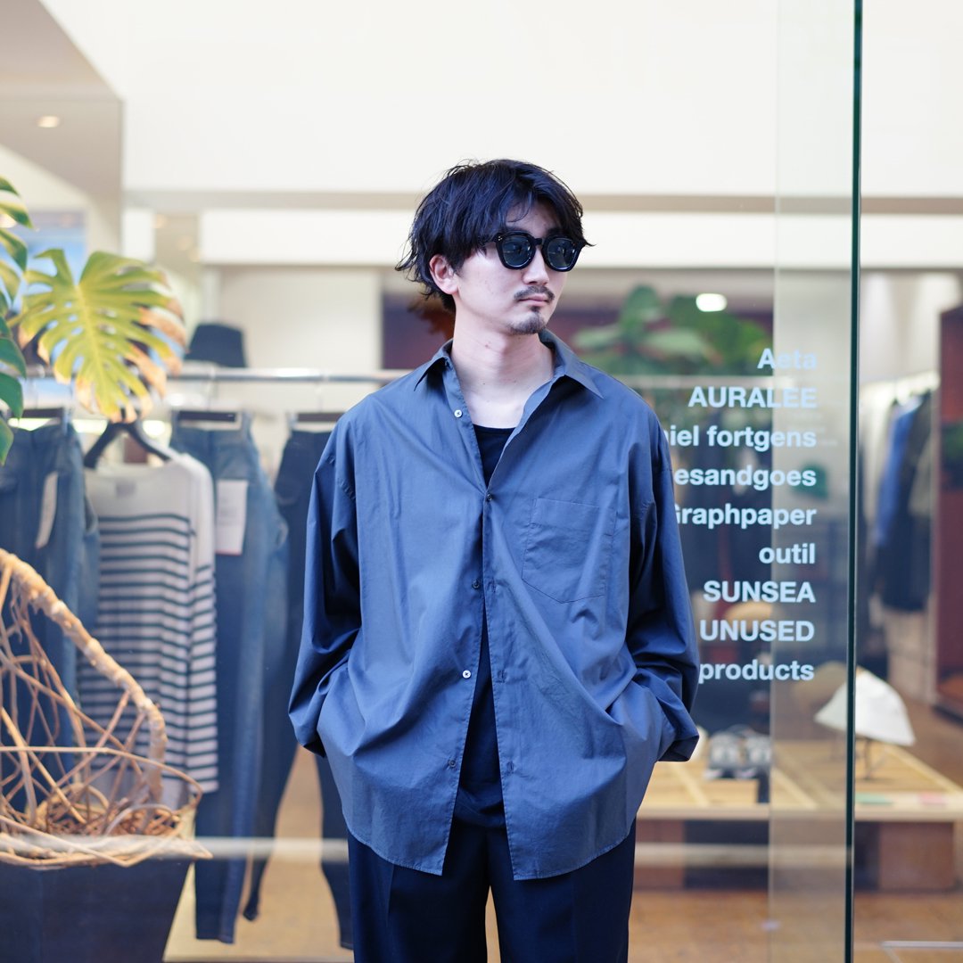 Graphpaper(グラフペーパー)Broad L/S Oversized Regular Collar Shirt