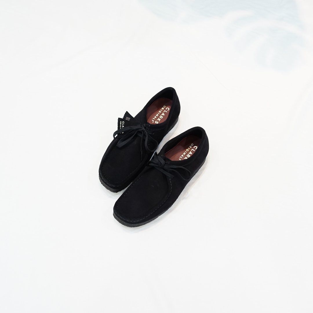 Clarks ladies clearance black suede shoes