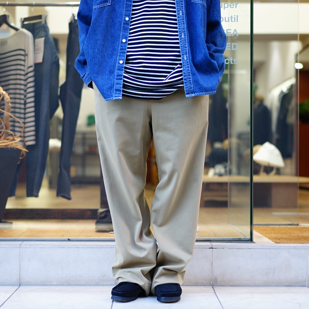 AURALEE(オーラリー)Washed Heavy Chino Easy Pants(A23AP02ZC)/Light 