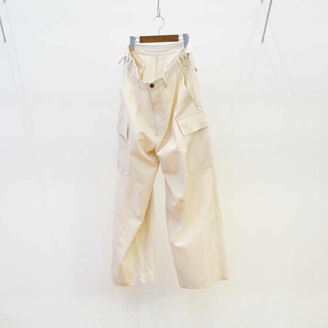 Graphpaper(グラフペーパー)Viscose Wool Ripstop Military Pants(GM233-40076)/Ivory