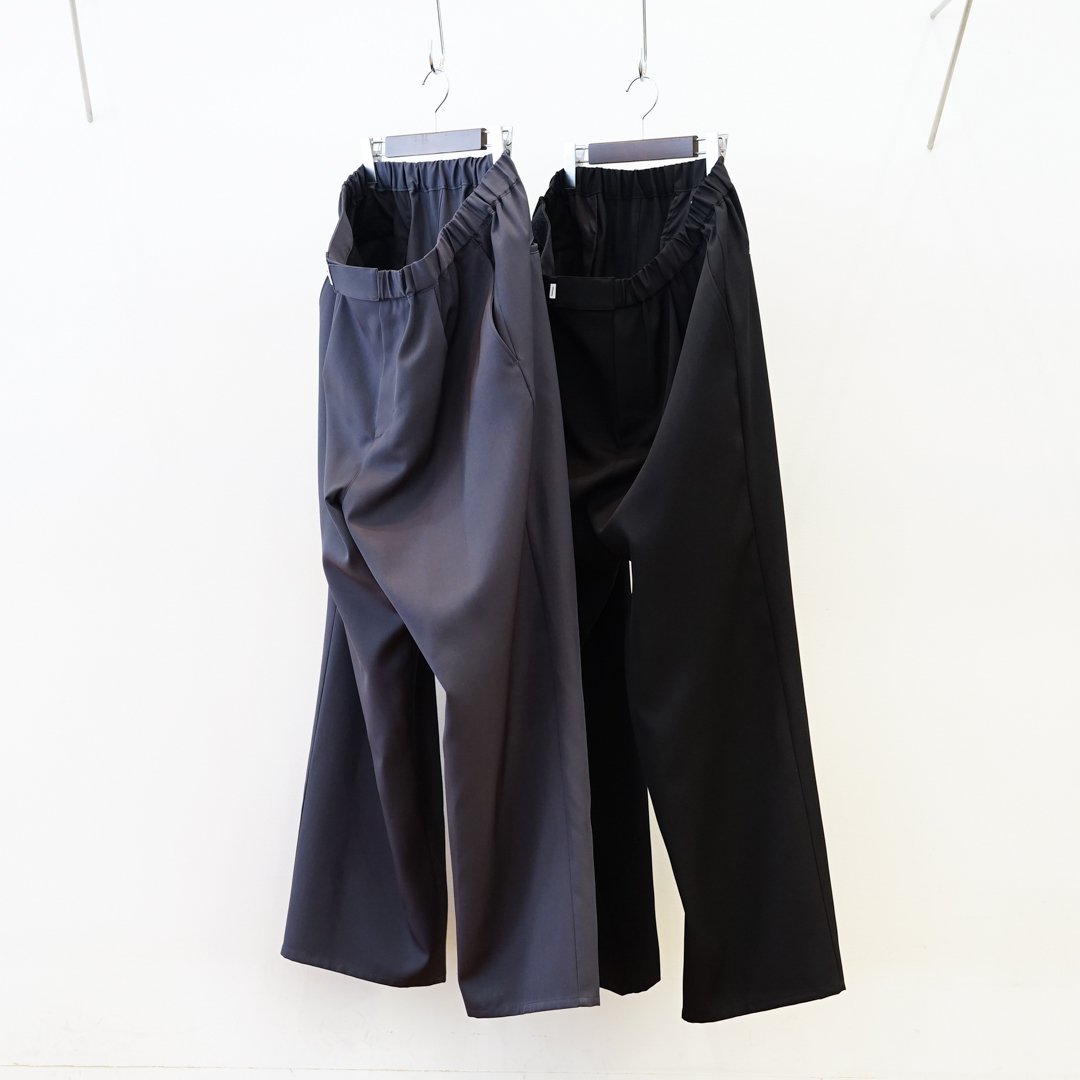 Graphpaper(グラフペーパー)Scale Off Wool Wide Chef Pants(GM233-40173B)/C.Gray/Black/