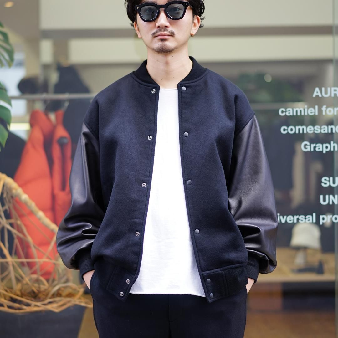 SUNSEA サンシー MELTON STADIUM BLOUSON - ブルゾン