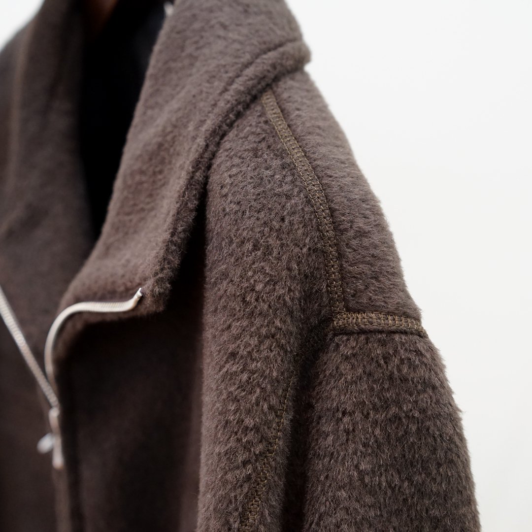 AURALEE(オーラリー)Brushed Suri Alpaca Mohair Jaquard Zip Blouson