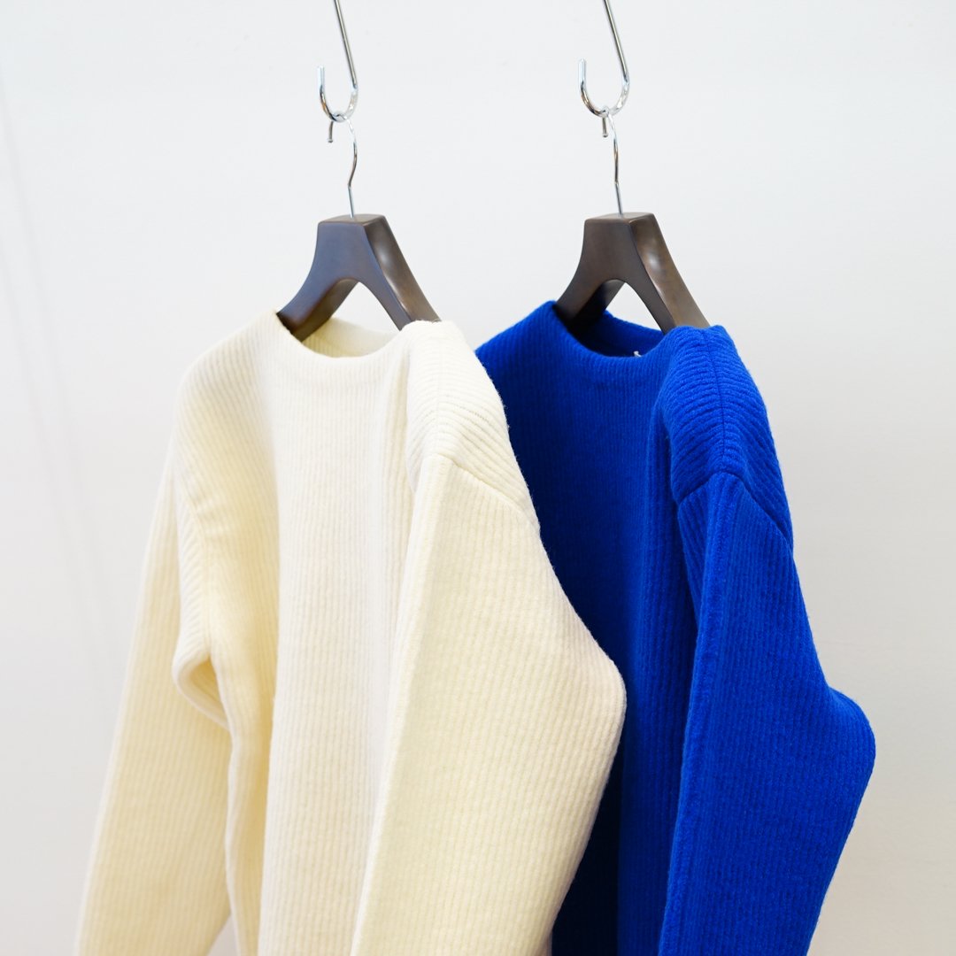 AURALEE(オーラリー)Milled French Merino Rib Knit Boat Neck P/O