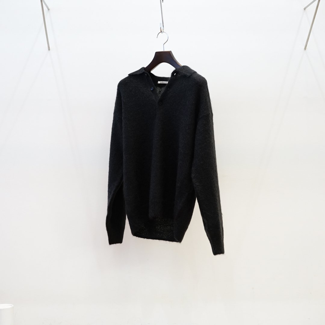 AURALEE(オーラリー)Brushed Super Kid Mohair Knit POLO(A23AP03KM