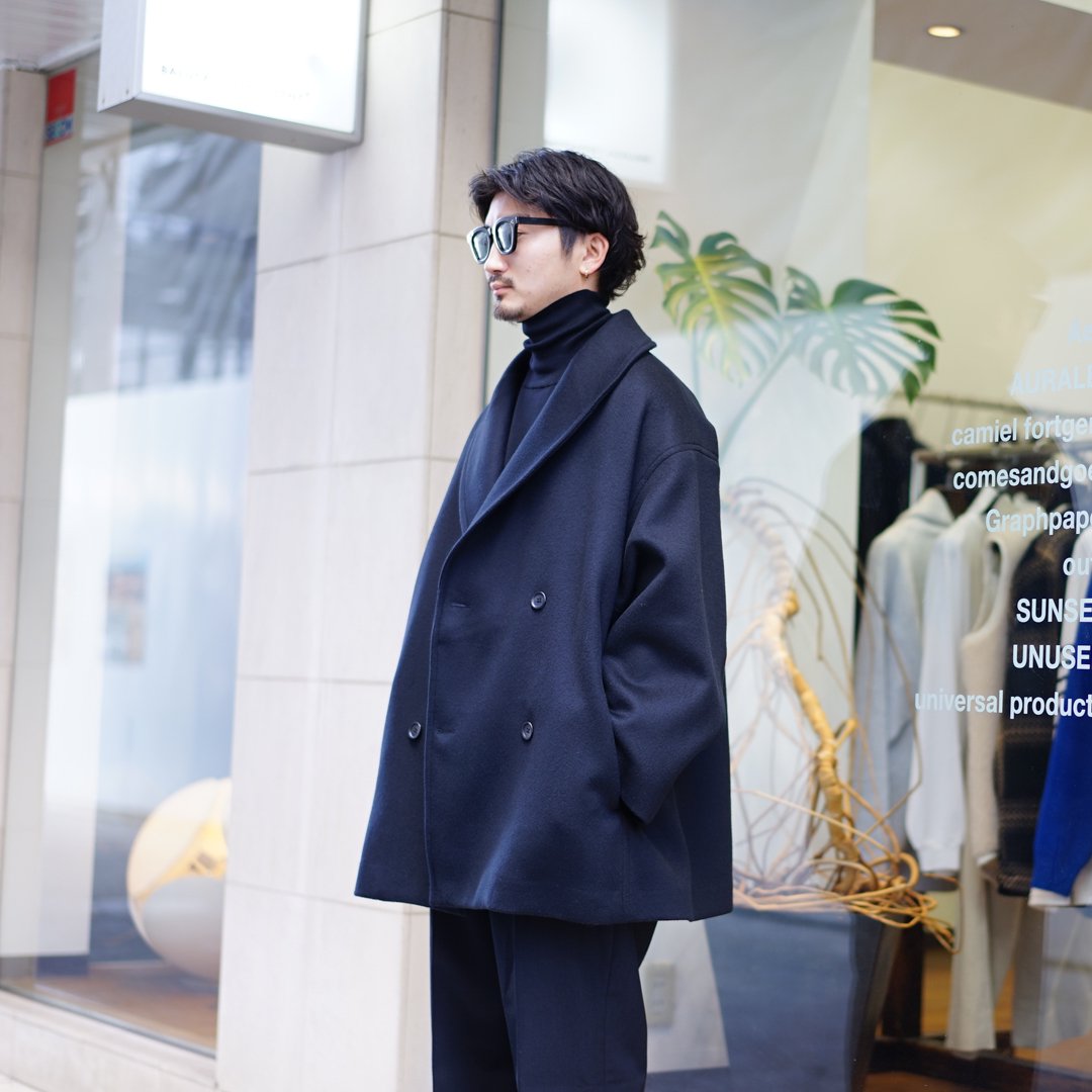 Graphpaper(グラフペーパー)Light Melton Shawl Collar Coat(GM233