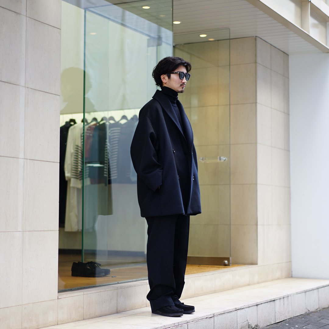 Graphpaper(グラフペーパー)Light Melton Shawl Collar Coat(GM233