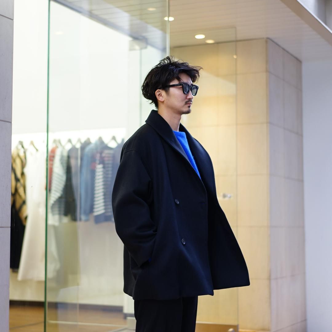 Graphpaper(グラフペーパー)Light Melton Shawl Collar Coat(GM233 ...