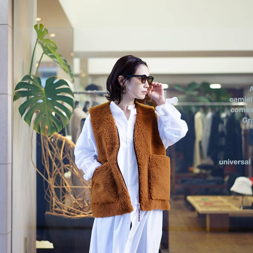 camiel fortgens(カミエルフォートヘンス)Zip Vest Wool Fleece(16.05 