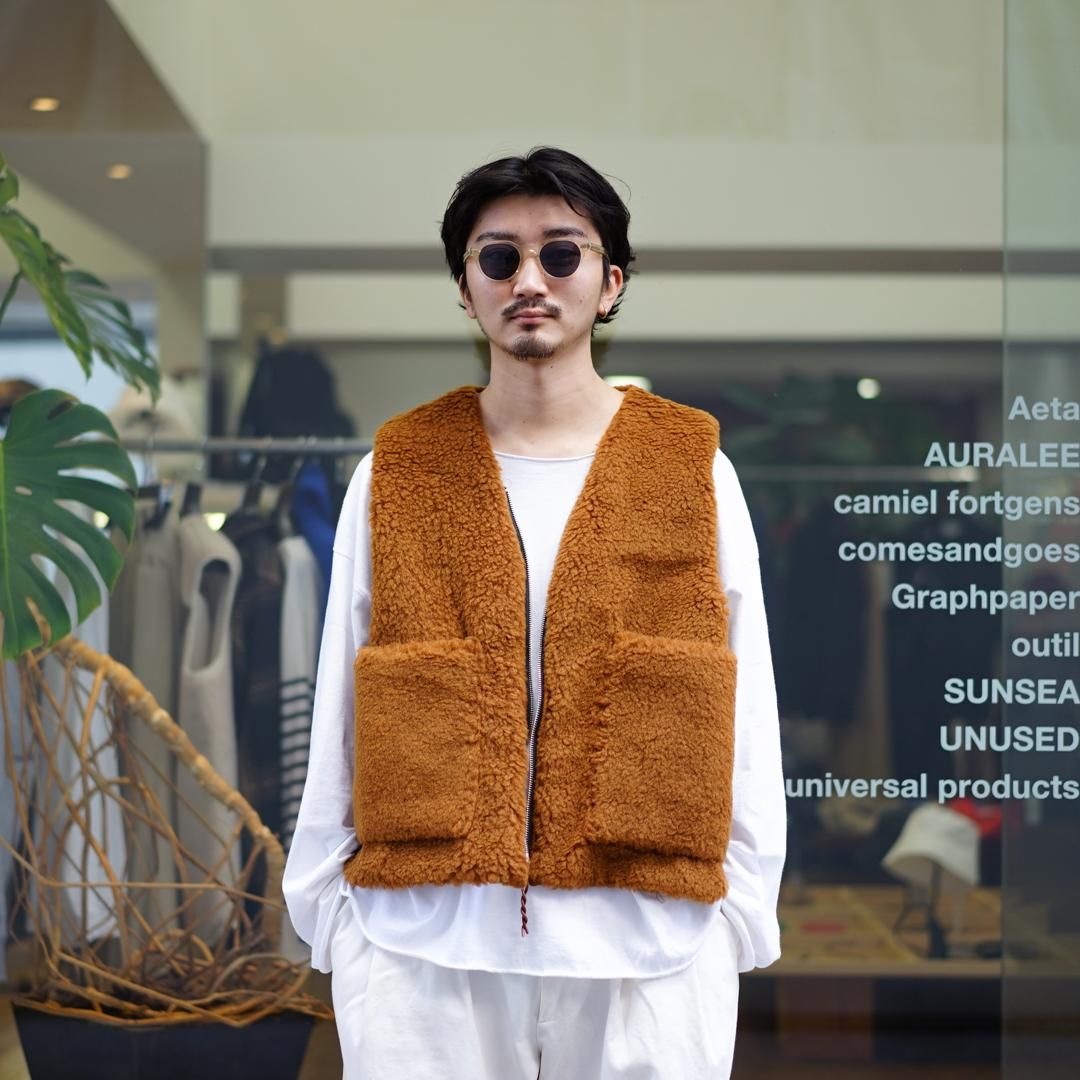 camiel fortgens(カミエルフォートヘンス)Zip Vest Wool Fleece(16.05