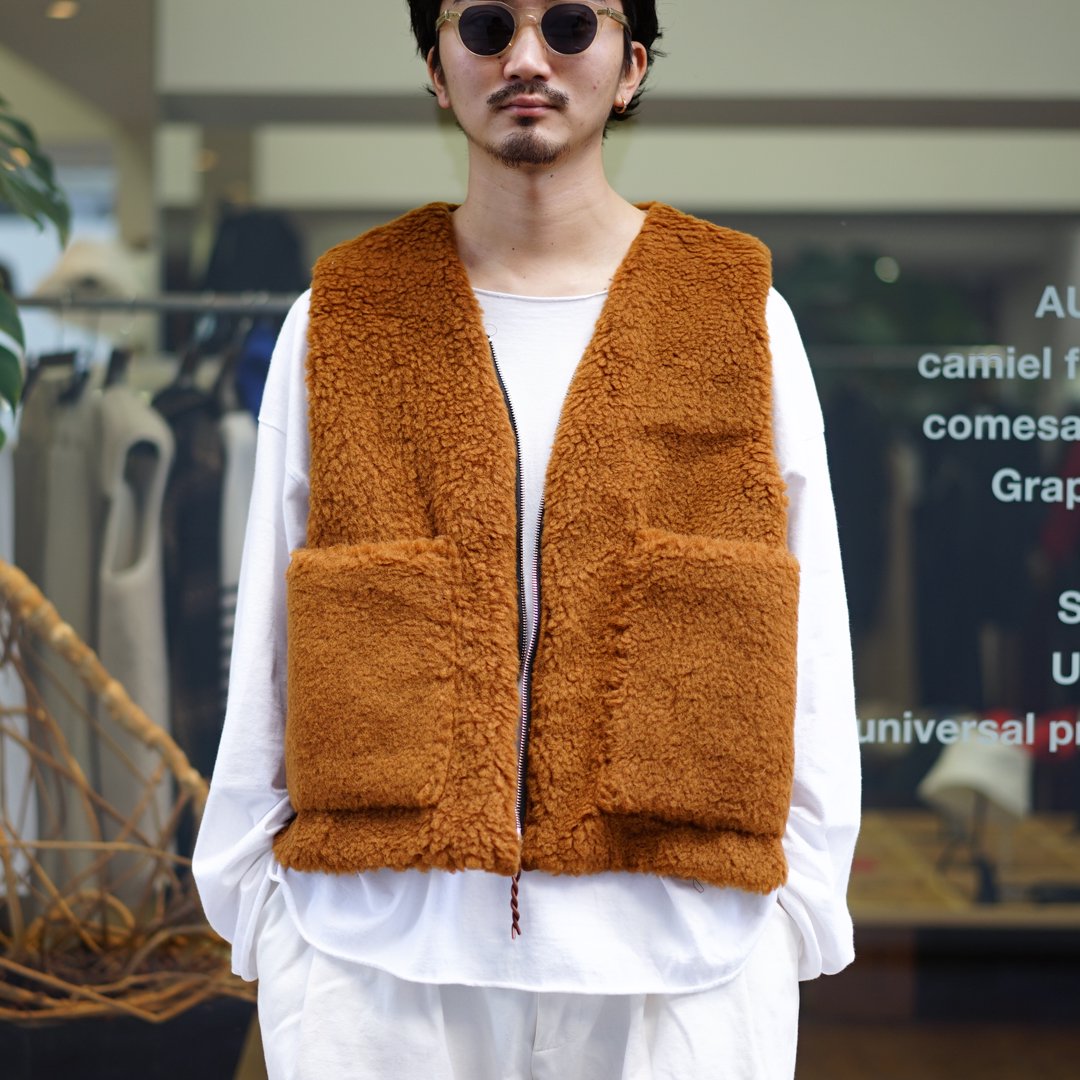 camiel fortgens(カミエルフォートヘンス)Zip Vest Wool Fleece(16.05 
