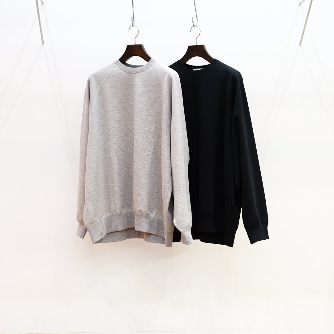 Graphpaper(グラフペーパー)Ultra Compact Terry Crew Neck Sweater(GM241-70142)/H.Gray/Black/