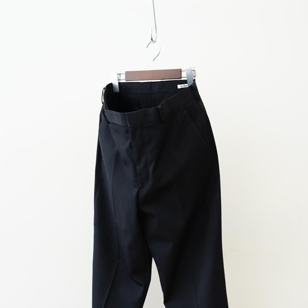 AURALEE(オーラリー)Light Wool Max Gabardine Slacks(A24SP02MG)/Top Black