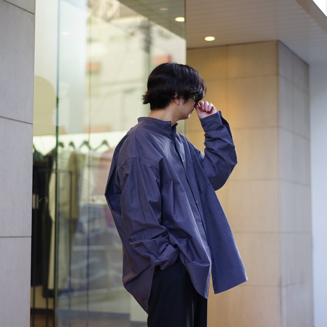 Graphpaper(グラフペーパー)Oxford Oversized Band Collar Shirt ...