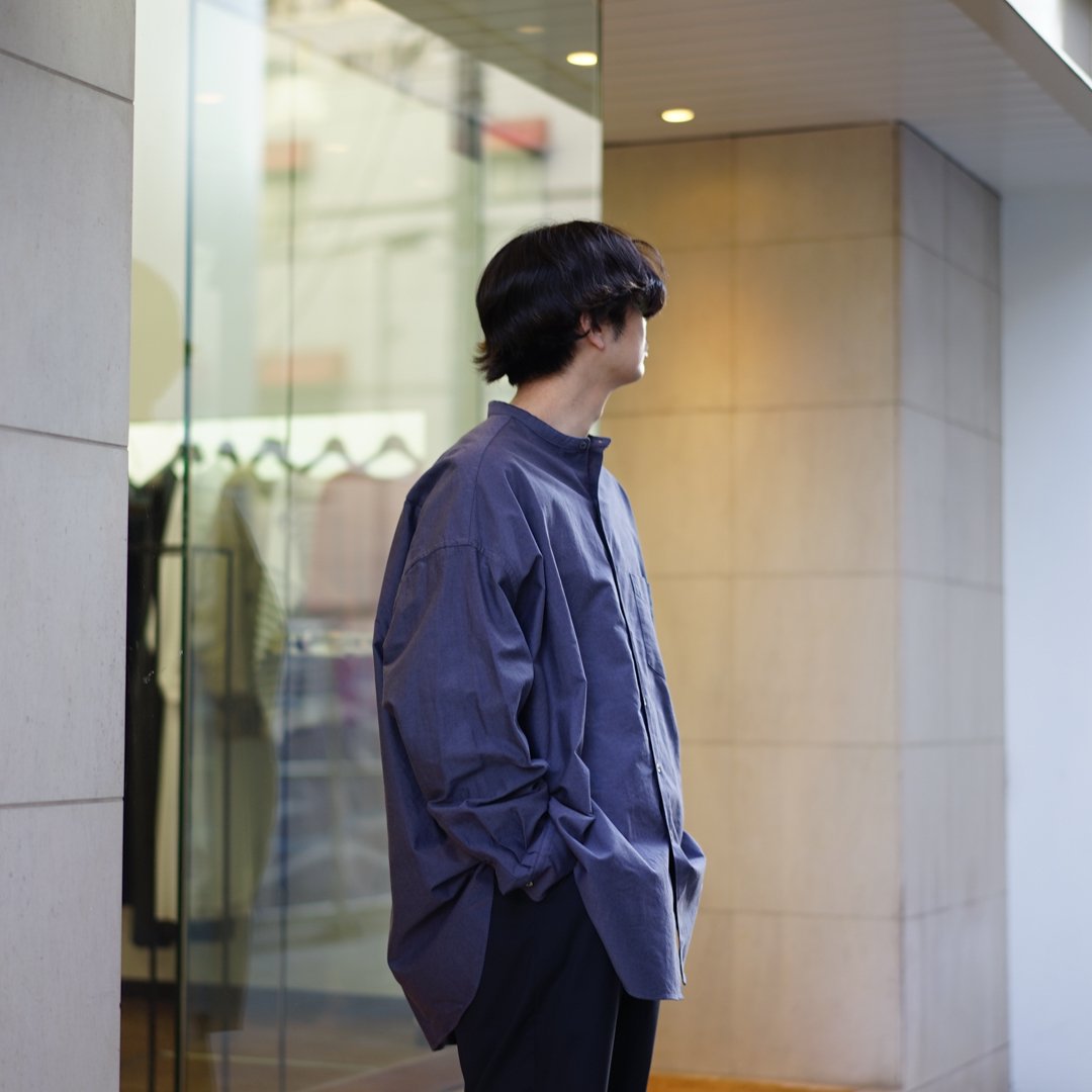 Graphpaper(グラフペーパー)Oxford Oversized Band Collar Shirt