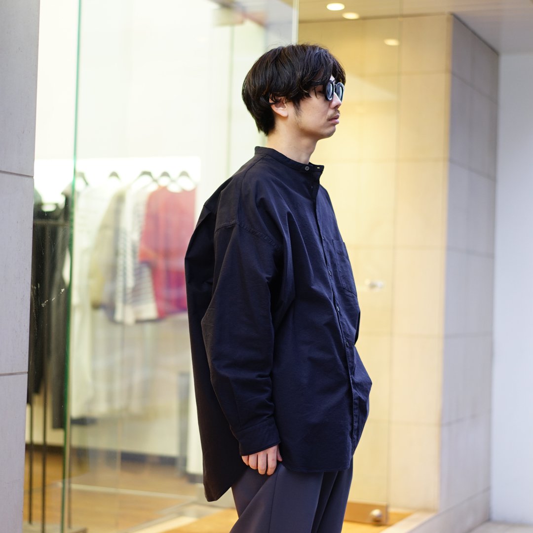 Graphpaper(グラフペーパー)Oxford Oversized Band Collar Shirt ...