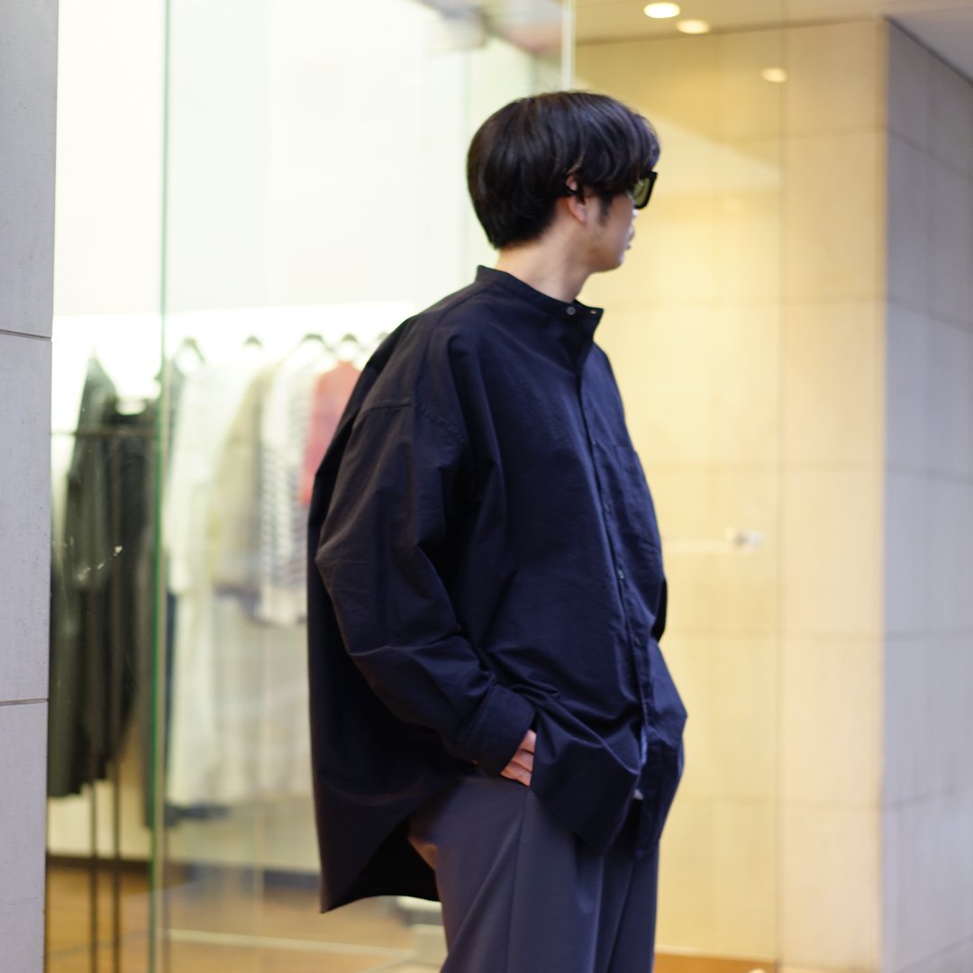 Graphpaper(グラフペーパー)Oxford Oversized Band Collar Shirt