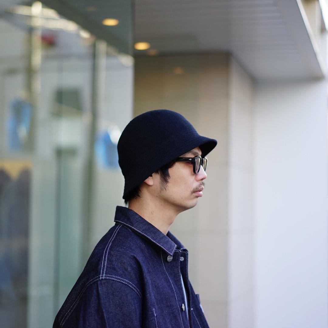 comesandgoes(カムズアンドゴーズ)Cashmere&Cotton Mesh Hat(No25044)/Black