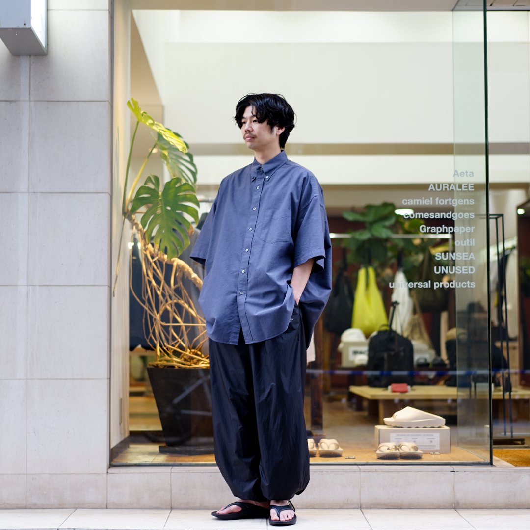 Graphpaper(グラフペーパー)PERTEX Quantum Air Ripstop Wide Track Chef  Pants(GM241-40057)/Black