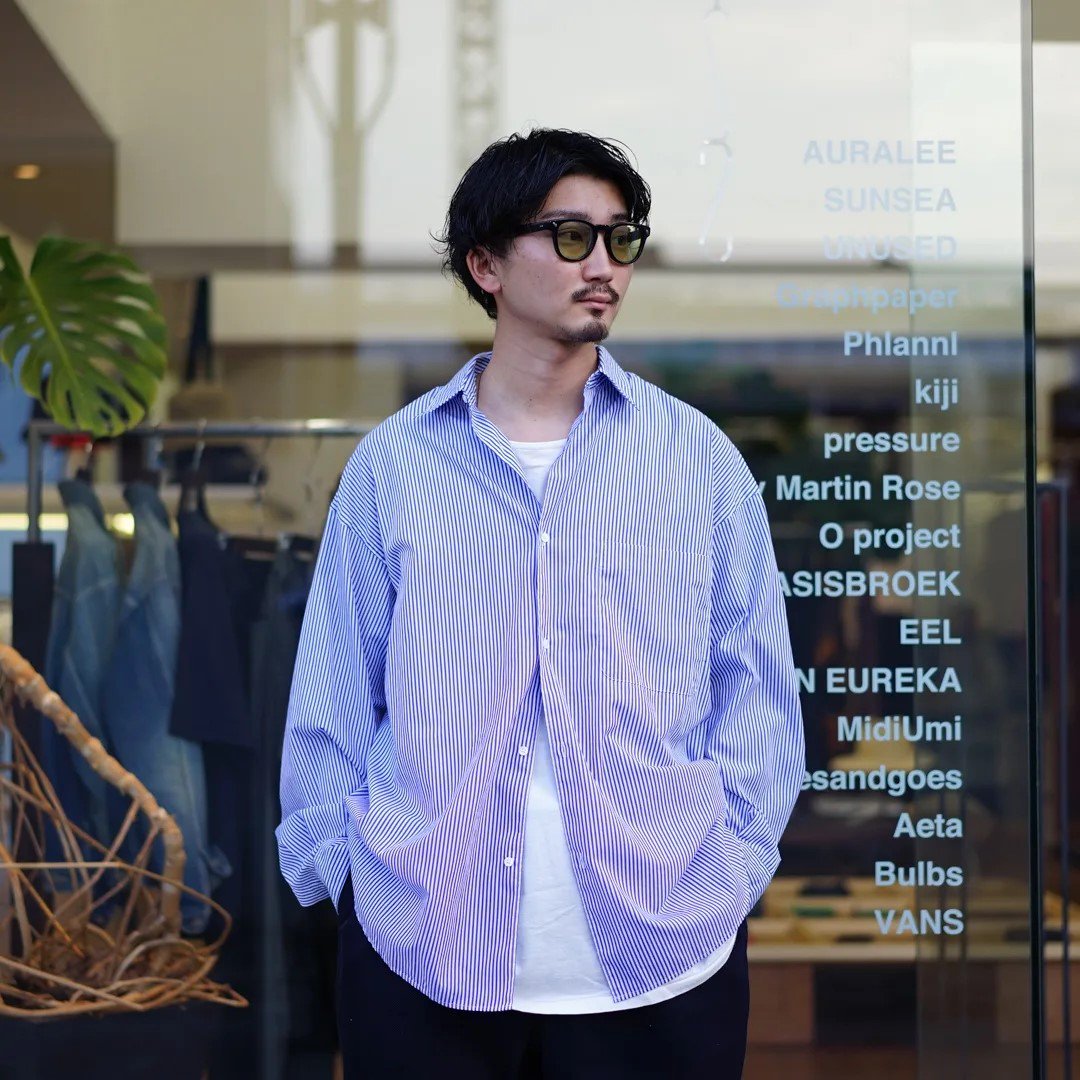 Graphpaper(グラフペーパー)Broad L/S Oversized Regular Collar Shirt