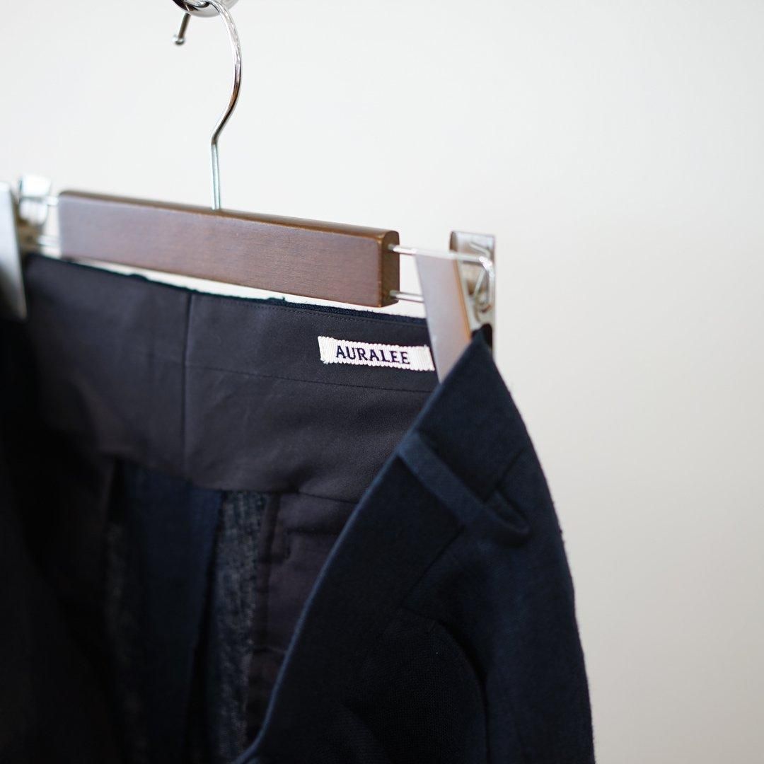 AURALEE (オーラリー)Linen Silk Tweed Slacks(A24SP02LS)/Dark Navy