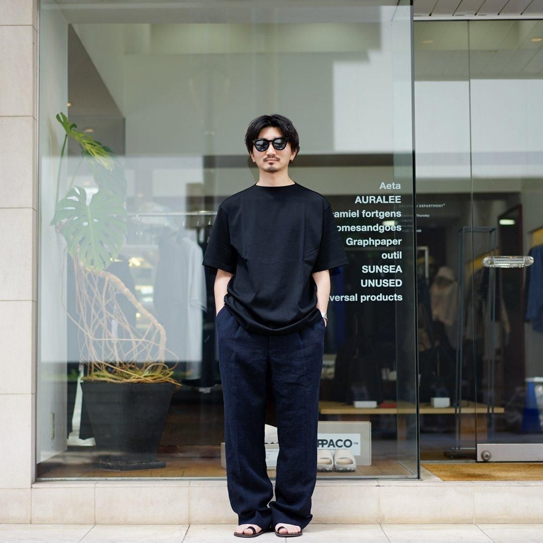 AURALEE SILK SUMMER TWEED SLACKS