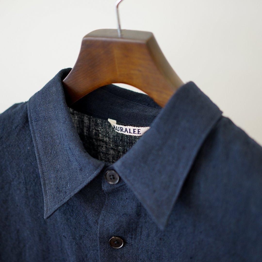 AURALEE (オーラリー)Linen Silk Tweed Half Sleeve Shirt