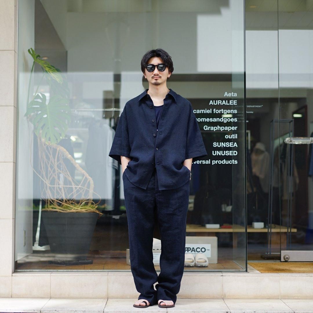 Auralee Linen Silk Tweed Slacksネイビー AURALEE[オーラリー] Linen