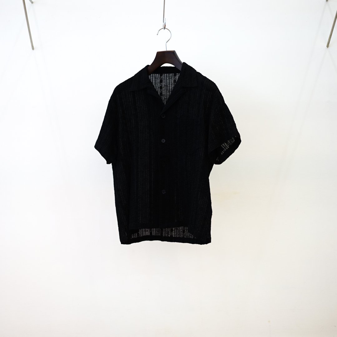 [women's] UNUSED (桼)Short Sleeve lace shirts (US2419)/Black