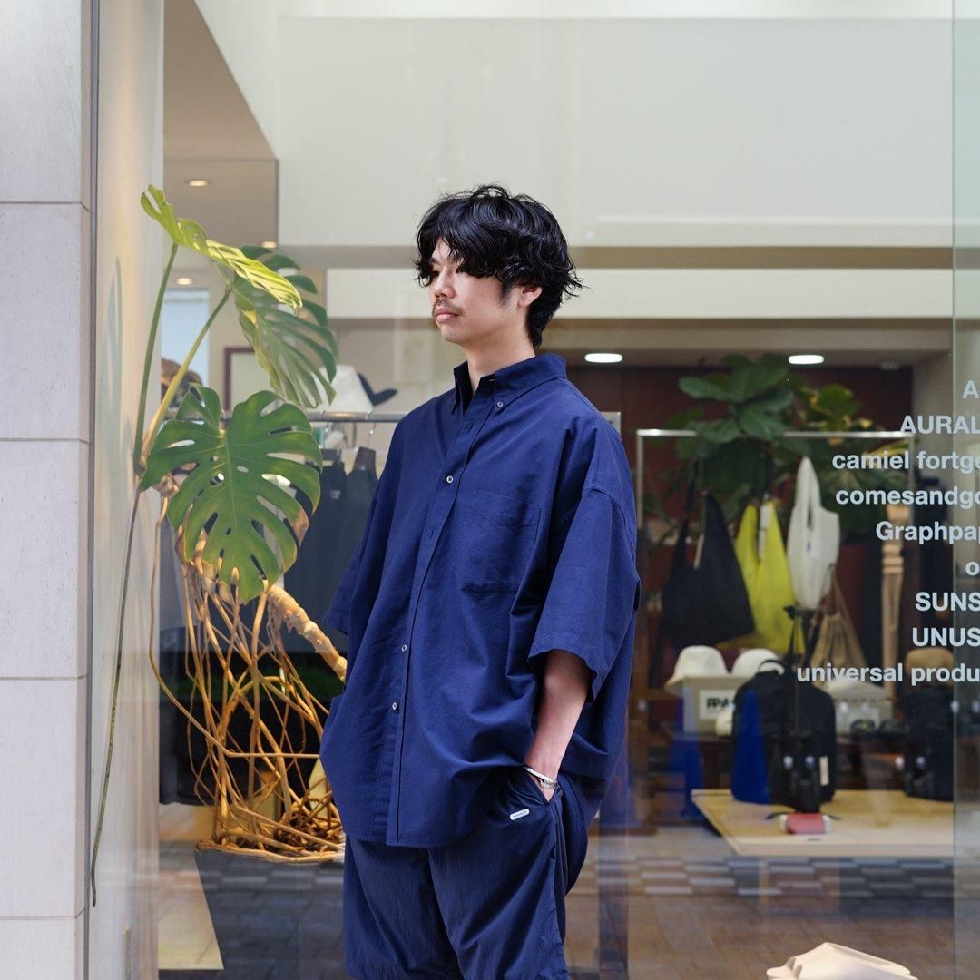 Graphpaper 半袖シャツ 青 サイズ1 Graphpaper - グラフペーパー Oxford S/S Oversized B.D Shirt