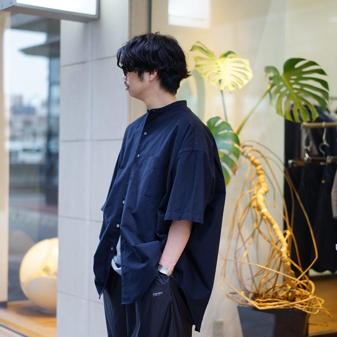Graphpaper (グラフペーパー)Oxford S/S Oversized Band Collar Shirt