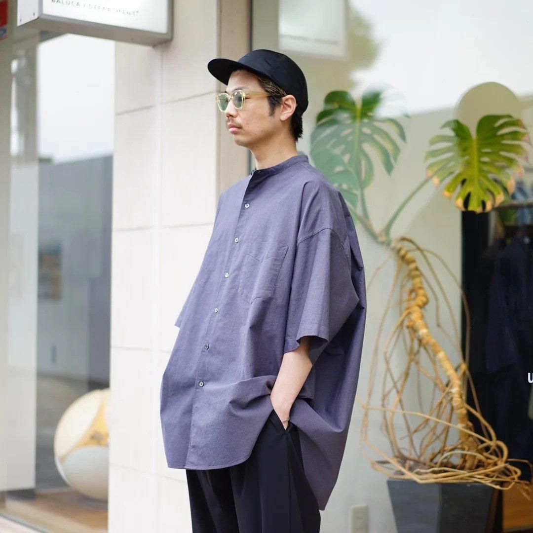 Graphpaper (グラフペーパー)Oxford S/S Oversized Band Collar
