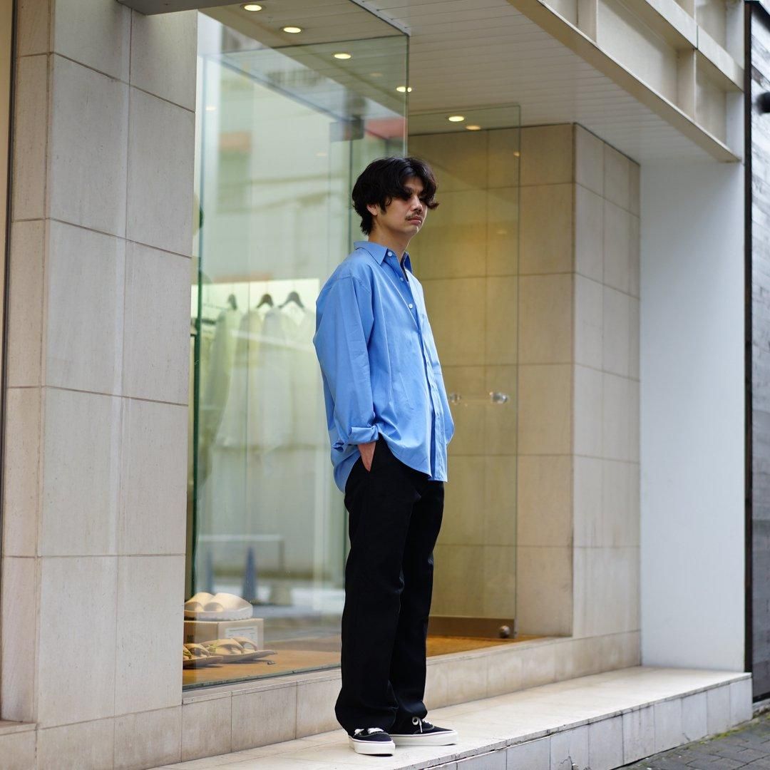 AURALEE (オーラリー)Washed Finx Twill Big Shirt(A24AS02TN)/Blue AURALEE (オーラリー)Washed Finx Twill Big Shirt(A24AS02TN)/Blue