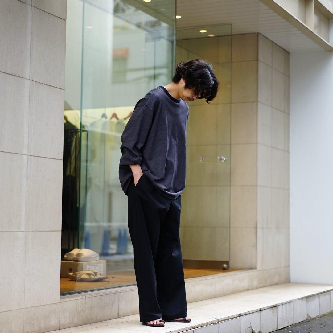 Narrow Border L/S Tee / NAVY x GRAY | Graphpaper (MEN