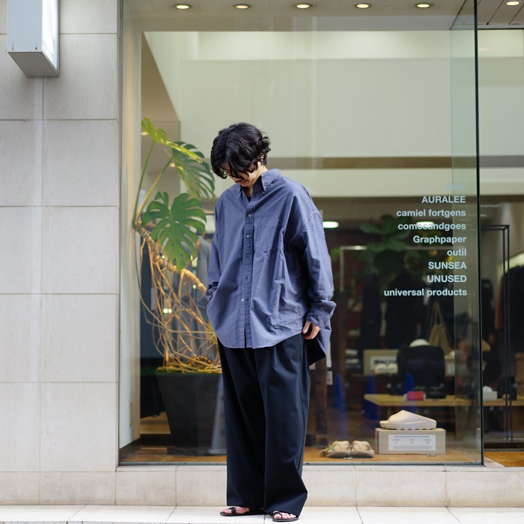 Graphpaper(グラフペーパー)Oxford Oversized B.D.Shirt  (GM-243-50021B)/C.Gray/Navy/Black/