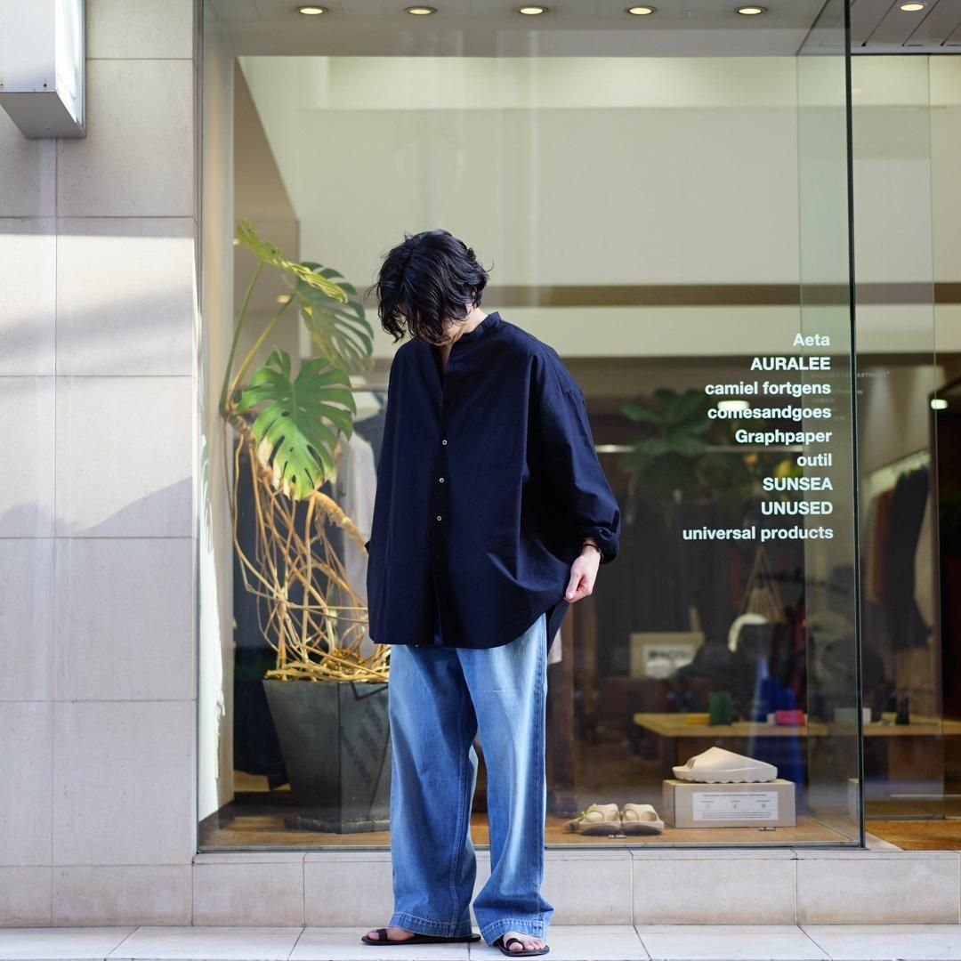Graphpaper(グラフペーパー)Oxford Oversized Band Collar Shirt